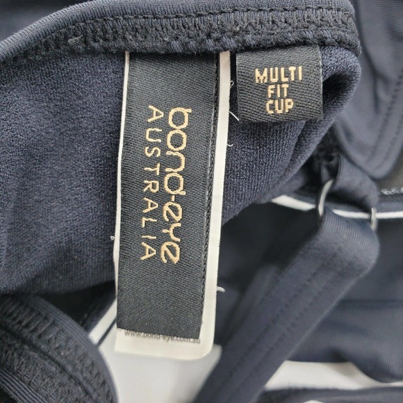 Bond-eye Australia Black White Stripe 2 Piece Tankini US Sz 10 multi fit cups - Picture 5 of 9